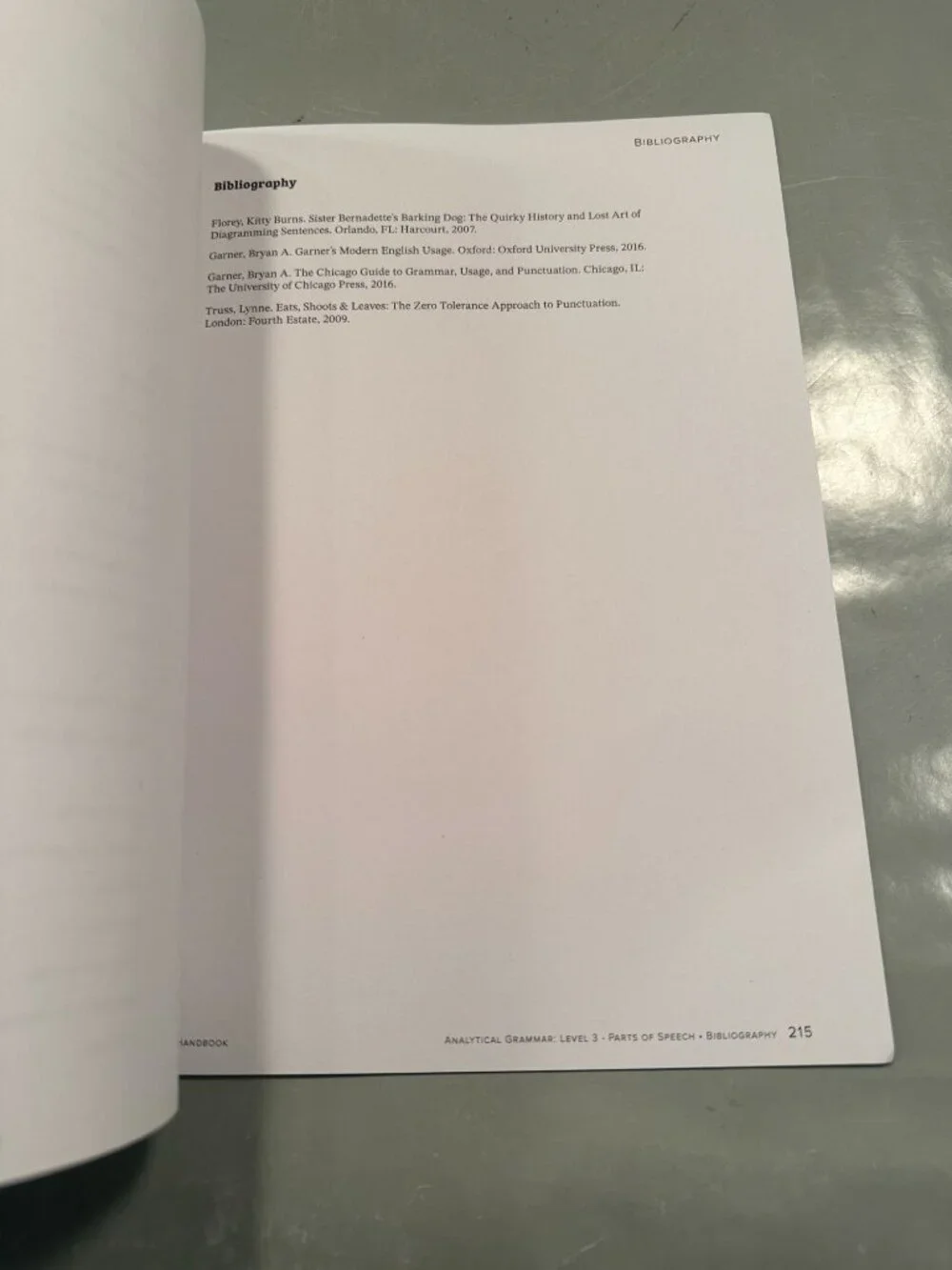 Analytical Grammar Level 3 Instructor Handbook Parts Of Speech Demme Learning